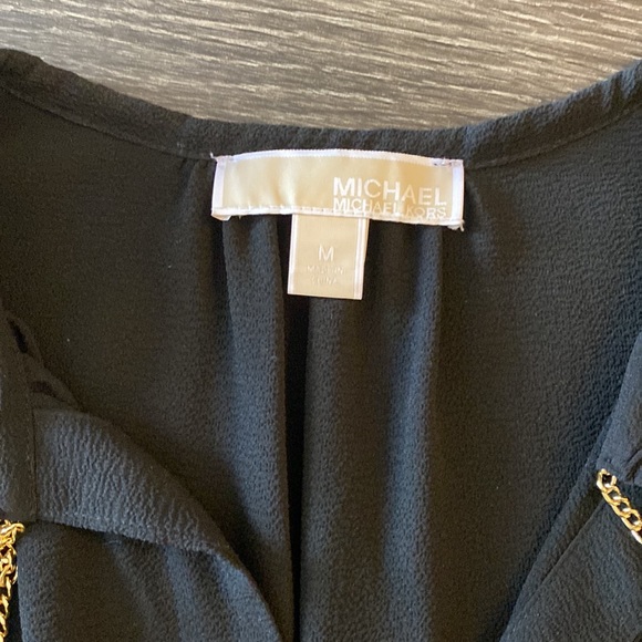 Michael Michael Kors long sleeve top with metal ties - Picture 2 of 3